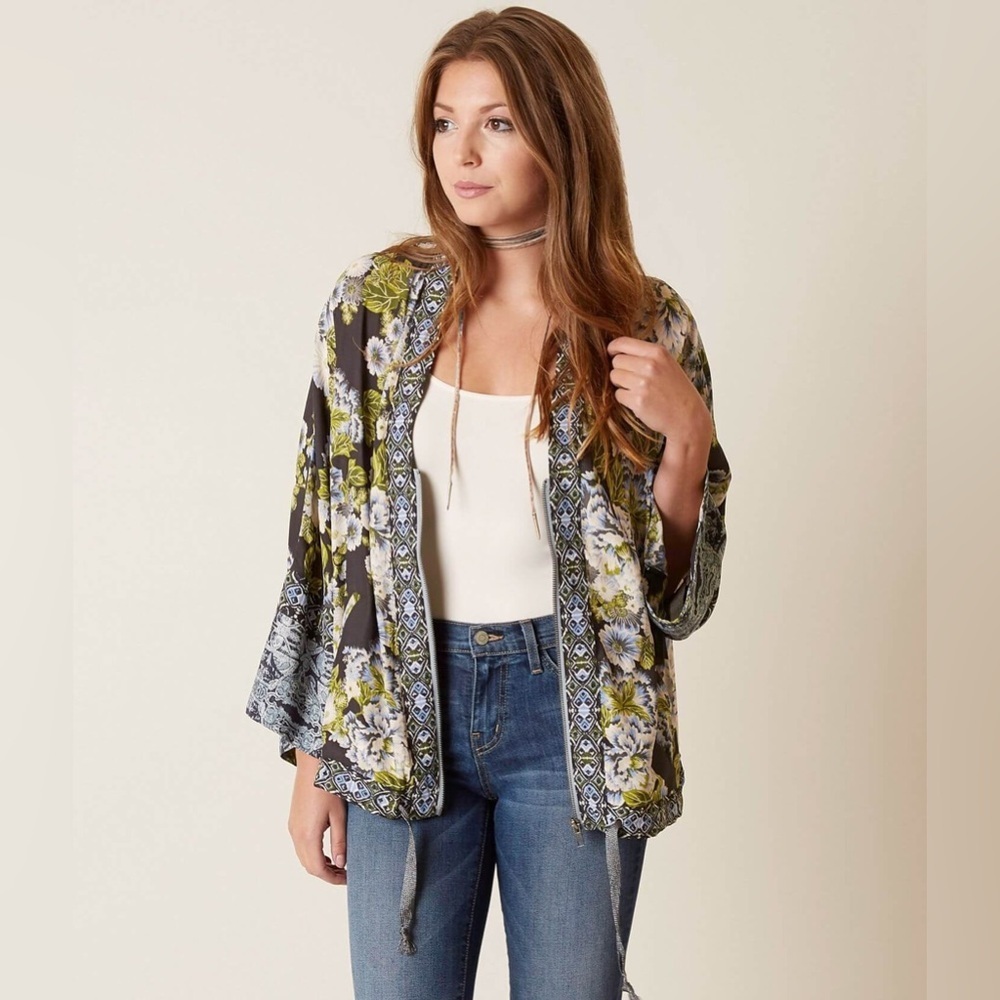 Free People Wildflower Cinched Kimono Jacket